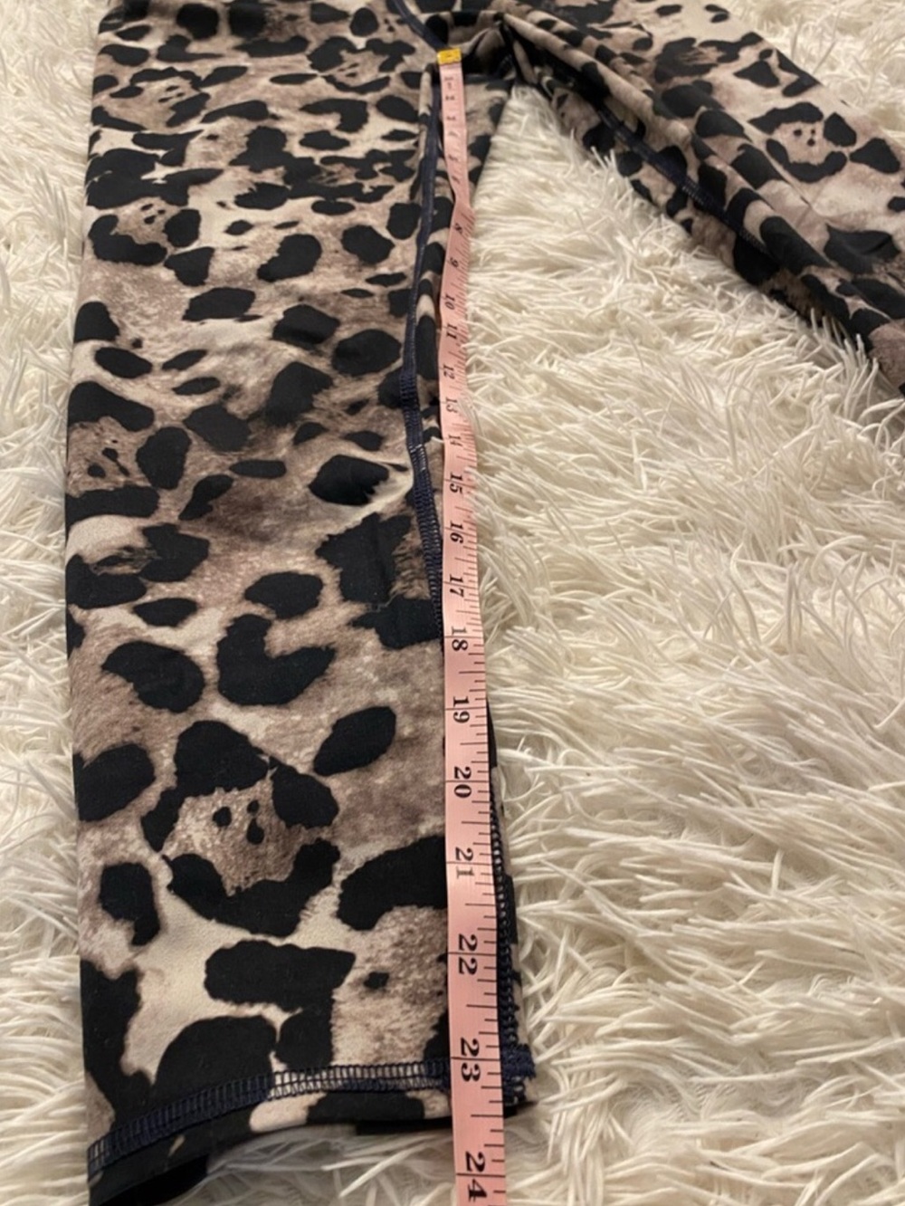 High-Waist Animal Print Leggings - Brown/Black - Picture 7 of 8